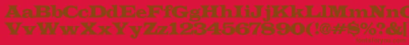 ALatinoexp-fontti – ruskeat fontit punaisella taustalla