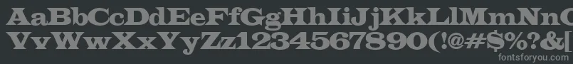 フォントALatinoexp – 黒い背景に灰色の文字
