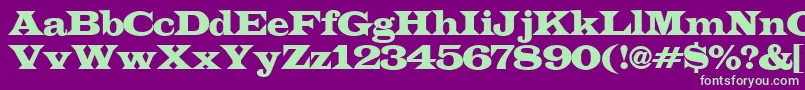 ALatinoexp-fontti – vihreät fontit violetilla taustalla