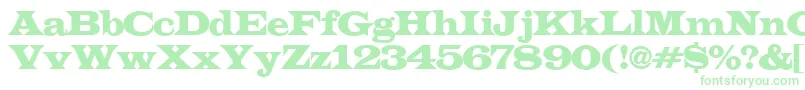 ALatinoexp-fontti – vihreät fontit valkoisella taustalla