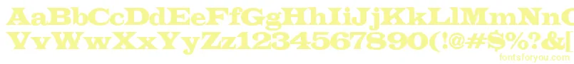 Шрифт ALatinoexp – жёлтые шрифты на белом фоне