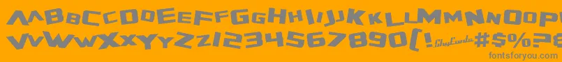 SfZeroGravity Font – Gray Fonts on Orange Background