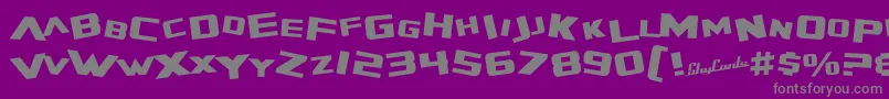 SfZeroGravity Font – Gray Fonts on Purple Background