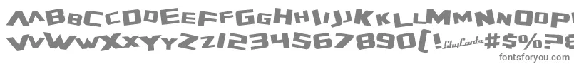 SfZeroGravity-fontti – harmaat kirjasimet valkoisella taustalla