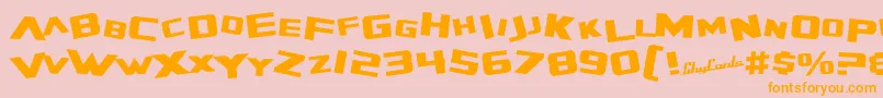 SfZeroGravity Font – Orange Fonts on Pink Background