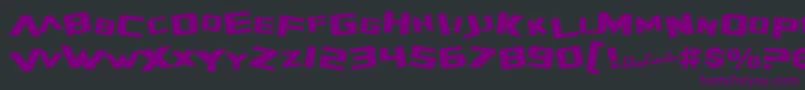 Czcionka SfZeroGravity – fioletowe czcionki na czarnym tle