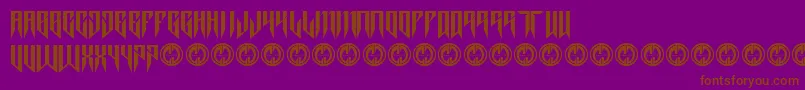 Thrashit Font – Brown Fonts on Purple Background