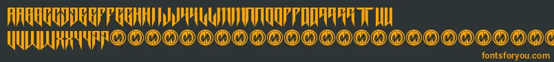 Thrashit Font – Orange Fonts on Black Background