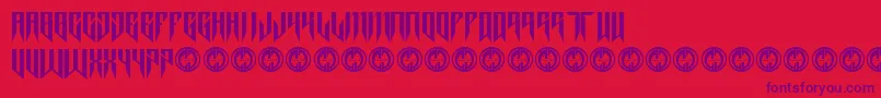 Thrashit Font – Purple Fonts on Red Background