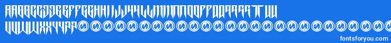 Шрифт Thrashit – белые шрифты на синем фоне