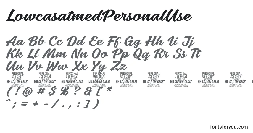 LowcasatmedPersonalUse Font – alphabet, numbers, special characters