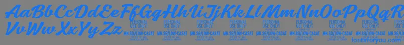 LowcasatmedPersonalUse Font – Blue Fonts on Gray Background