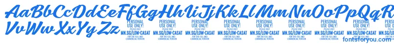 LowcasatmedPersonalUse Font – Blue Fonts on White Background