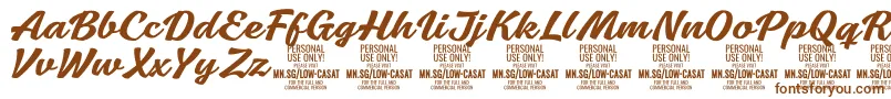 LowcasatmedPersonalUse Font – Brown Fonts on White Background
