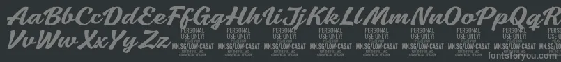 LowcasatmedPersonalUse-Schriftart – Graue Schriften auf schwarzem Hintergrund