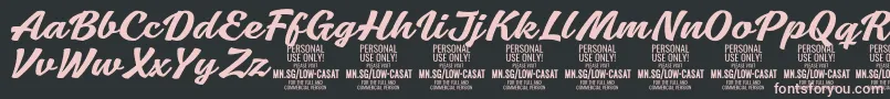 LowcasatmedPersonalUse Font – Pink Fonts on Black Background
