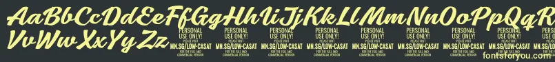 LowcasatmedPersonalUse Font – Yellow Fonts on Black Background