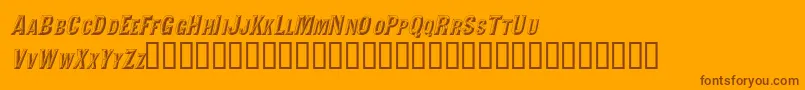 ValdivafacetsscapssskItalic Font – Brown Fonts on Orange Background