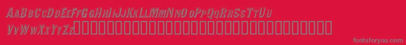 ValdivafacetsscapssskItalic Font – Gray Fonts on Red Background