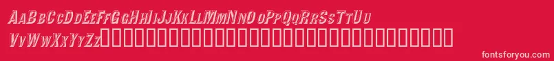 ValdivafacetsscapssskItalic Font – Pink Fonts on Red Background