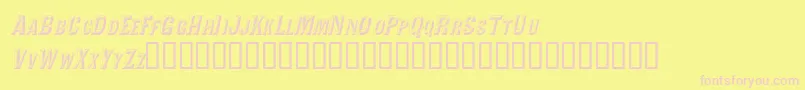 ValdivafacetsscapssskItalic Font – Pink Fonts on Yellow Background