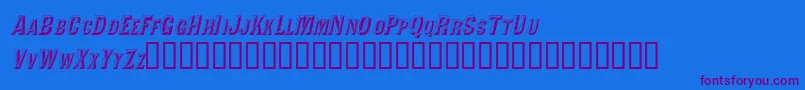 ValdivafacetsscapssskItalic Font – Purple Fonts on Blue Background