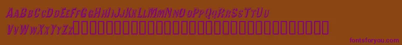 ValdivafacetsscapssskItalic Font – Purple Fonts on Brown Background