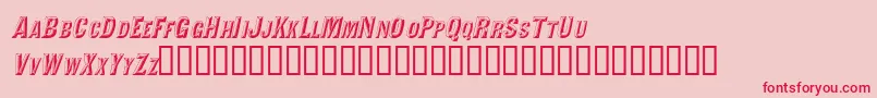 ValdivafacetsscapssskItalic-Schriftart – Rote Schriften auf rosa Hintergrund