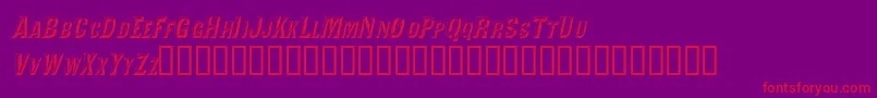 ValdivafacetsscapssskItalic Font – Red Fonts on Purple Background