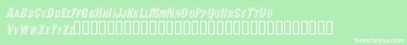 ValdivafacetsscapssskItalic Font – White Fonts on Green Background