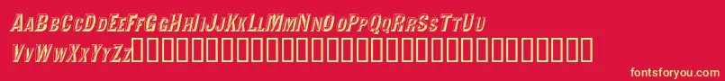 ValdivafacetsscapssskItalic Font – Yellow Fonts on Red Background