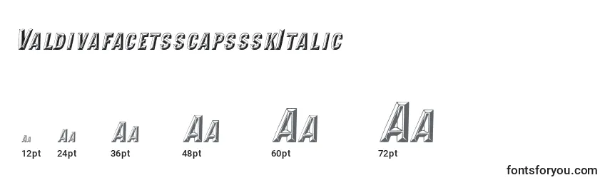 ValdivafacetsscapssskItalic Font Sizes
