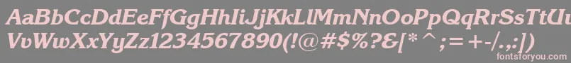 KarinaBlackItalic Font – Pink Fonts on Gray Background