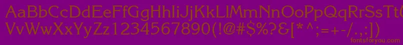 IntuitionSsi Font – Brown Fonts on Purple Background