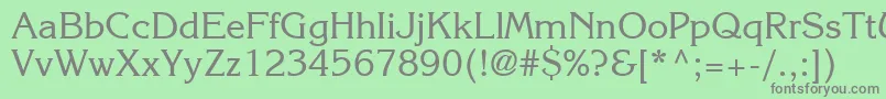 フォントIntuitionSsi – 緑の背景に灰色の文字