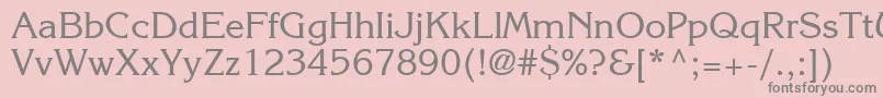 フォントIntuitionSsi – ピンクの背景に灰色の文字