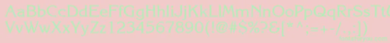 IntuitionSsi Font – Green Fonts on Pink Background