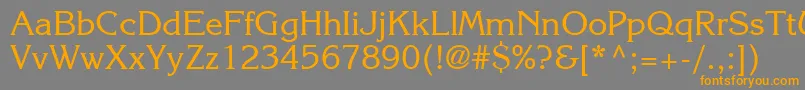 フォントIntuitionSsi – オレンジの文字は灰色の背景にあります。