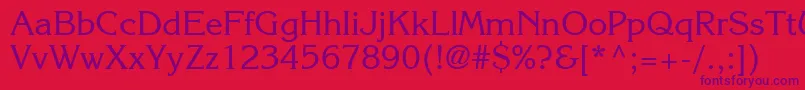 IntuitionSsi Font – Purple Fonts on Red Background