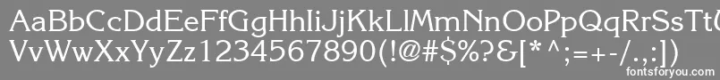 フォントIntuitionSsi – 灰色の背景に白い文字