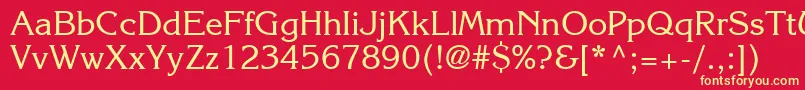 IntuitionSsi Font – Yellow Fonts on Red Background