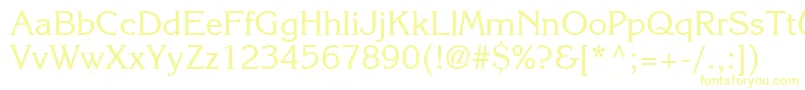 IntuitionSsi Font – Yellow Fonts on White Background