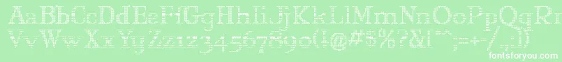 Maryjo Font – White Fonts on Green Background