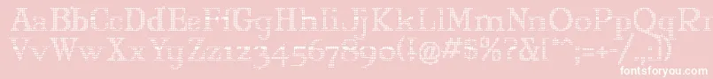 Maryjo Font – White Fonts on Pink Background