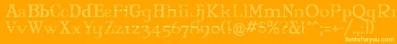 Maryjo Font – Yellow Fonts on Orange Background