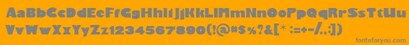 Gardenpa-Schriftart – Graue Schriften auf orangefarbenem Hintergrund