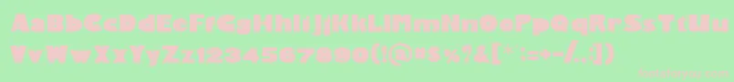 Gardenpa Font – Pink Fonts on Green Background