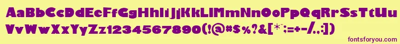 Gardenpa Font – Purple Fonts on Yellow Background