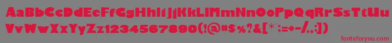 Gardenpa Font – Red Fonts on Gray Background