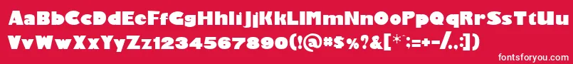 Gardenpa Font – White Fonts on Red Background